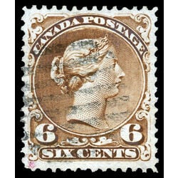 canada stamp 27 queen victoria 6 1868 U VF 033