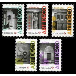 canada stamp 2472 2476 architecture art deco 2011
