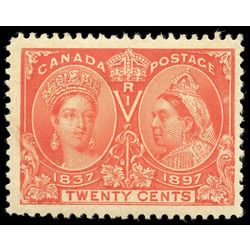 canada rare stamp 59 diamond jubilee vermillion 20 1897