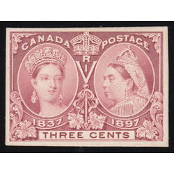 canada stamp 53 tcdp jubilee trial color die proof 3 1897