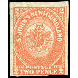 newfoundland stamp 11iii pence second issue 2d 1860