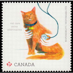 canada stamp 2832 veterinarian examining cat 2015