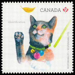 canada stamp 2833 cat on leash 2015