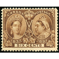 canada stamp 55i queen victoria jubilee mint fine 6 1897