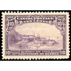 canada stamp 101 quebec in 1700 mint very fine never hinged 10 1908