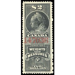 canada revenue stamp fwm44 weights and measures victoria 2 1897