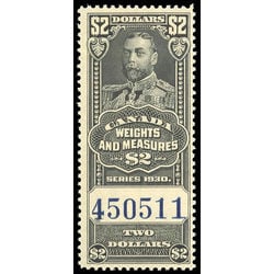 canada revenue stamp fwm69 weights and measures george v 2 1930