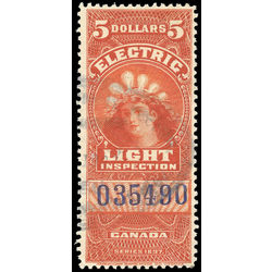 canada revenue stamp fe16a electric light inspection 5 1900