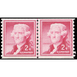 us stamp postage issues 1055lpa jefferson 1954