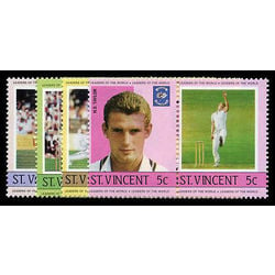 st vincent stamp 795 8 cricket players and team 1985