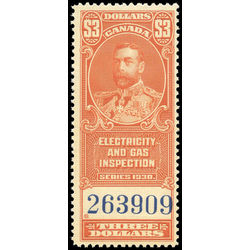 canada revenue stamp feg6 electricity gas inspection king george v 3 1930