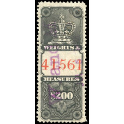 canada revenue stamp fwm12 crown weights and measures 2 1876