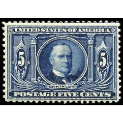 us stamp postage issues 326 mckinley 5 1904 M NH 001