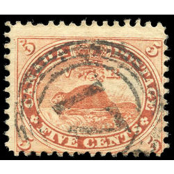 canada stamp 15c beaver 5 1859 U F 001