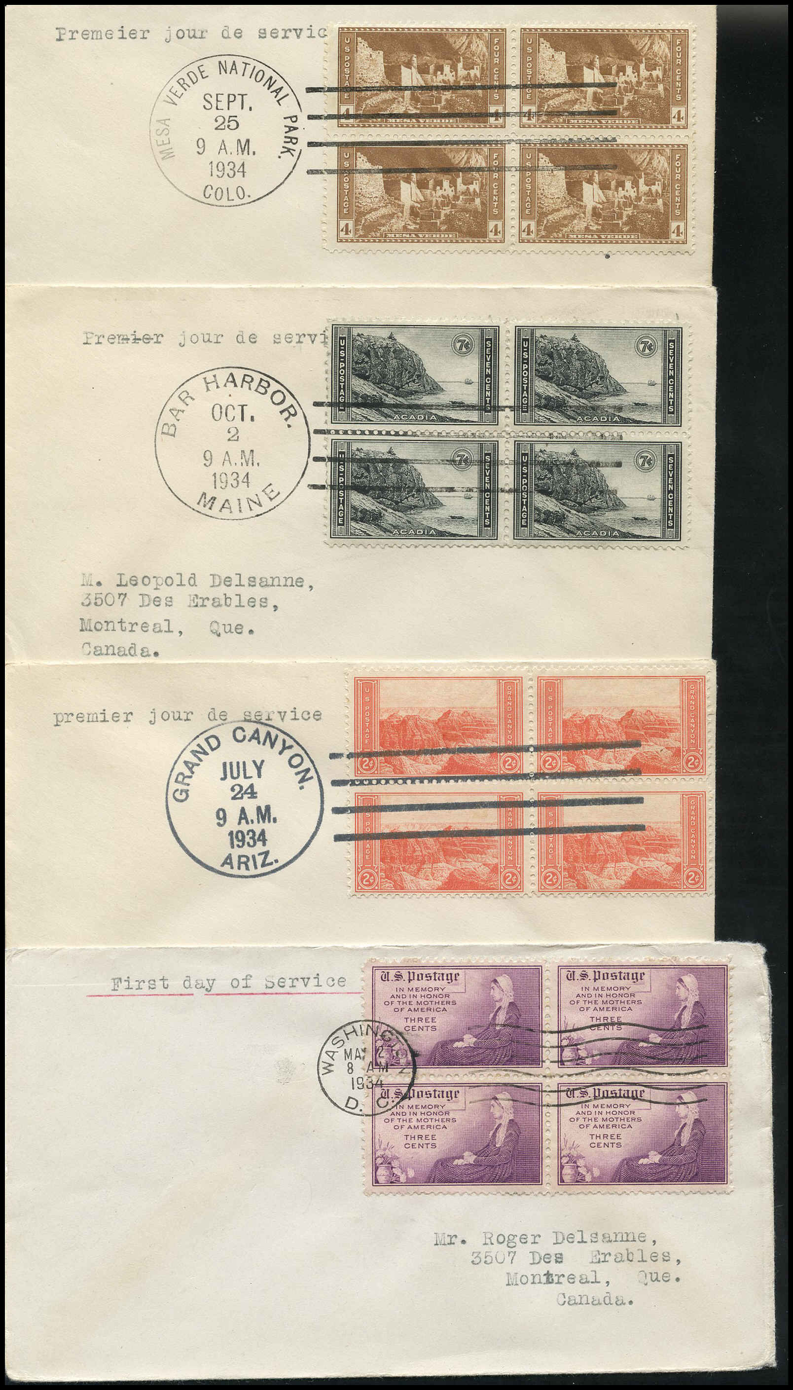 Buy United States Early First Day Covers (1934) | Vista Stamps
