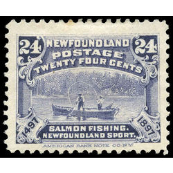 newfoundland stamp 71 salmon fishing 24 1897 m vf 001