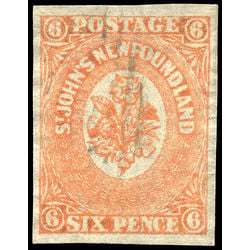 newfoundland stamp 13 pence second issue 6d 1860