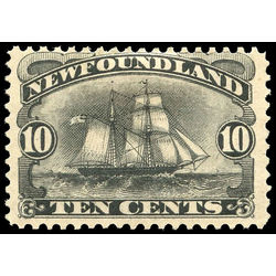 newfoundland stamp 59 schooner 10 1887 m vf 005