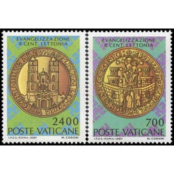 vatican stamp 783 4 christianization of latvia 800th anniversary 1987