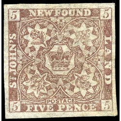 newfoundland stamp 19b pence third issue 5d 1861