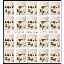 us stamp postage issues 3497a rose 2001