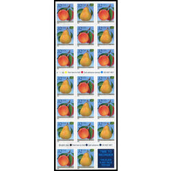 us stamp postage issues 2494a peach and pear 1995