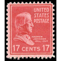 us stamp postage issues 822 andrew johnson 17 1938