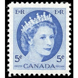 canada stamp 341i queen elizabeth ii 5 1954