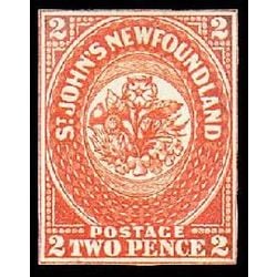 newfoundland stamp 2 pence first issue 2d 1857