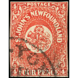 newfoundland stamp 4 pence first issue 4d 1857