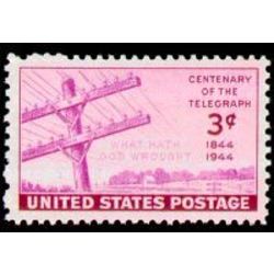 us stamp postage issues 924 telegraph 3 1944