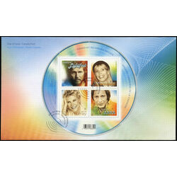 canada stamp 2221 canadian recording artists 2007 FDC