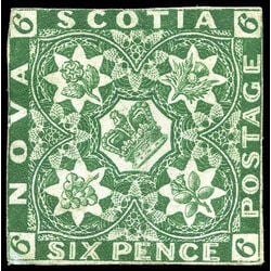 nova scotia stamp 5 pence issue 6d 1857 M VG 016
