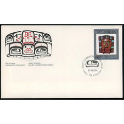 canada stamp 1241 ceremonial frontlet 50 1989 FDC