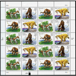 us stamp postage issues 3080a prehistoric animals 1996 M PANE