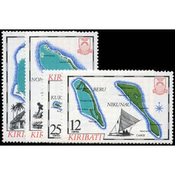 kiribati stamp 422 5 maps of islands 1983