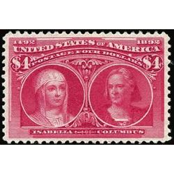 us stamp 244 isabella columbus 4 0 1893