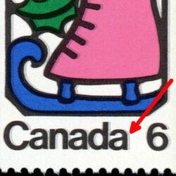 canada stamp 625a ice skate 6 1973