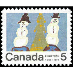 canada stamp 523ii snowmen and tree 5 1970