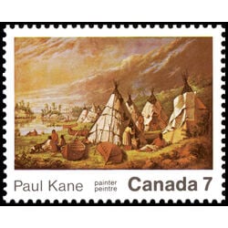 canada stamp 553iii indian encampment on lake huron 7 1971