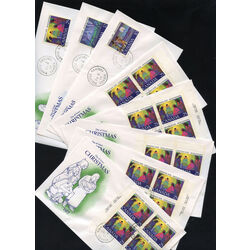 complete collection of 18 first day covers of the 1977 christmas carol