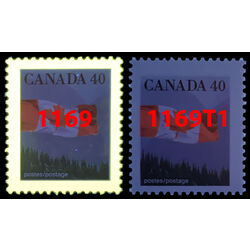 canada stamp 1169t1 flag over mountains 40 1990