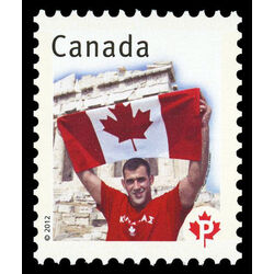 canada stamp 2498c olympic athlete carrying flag 2012