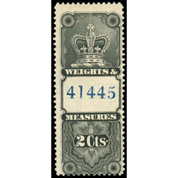 canada revenue stamp fwm23 crown weights and measures 2 1885