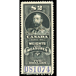 canada revenue stamp fwm59a weights and measures george v 2 1915