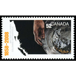 canada stamp 2283 map of bc panning for gold 52 2008