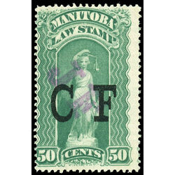 canada revenue stamp ml86 law stamps blackk jf on cf overprint 50 1886