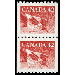 canada stamp 1394iii pair flag 1991