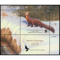 quebec wildlife habitat conservation stamp qw26aa pine marten 2013