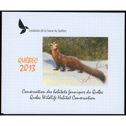 quebec wildlife habitat conservation stamp qw26aa pine marten 2013